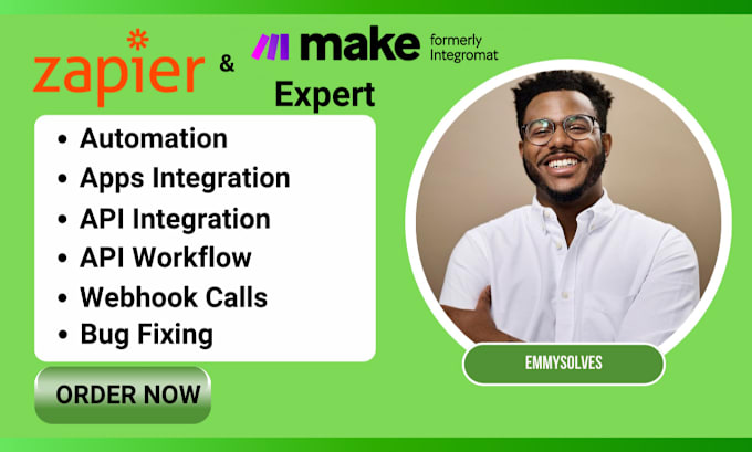 Gig Preview - Setup fix make com zapier in 1 hour expert automation make workflow make com