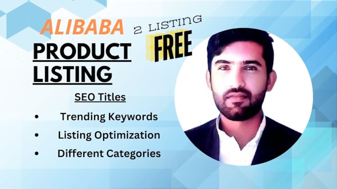 Gig Preview - Do alibaba product listing bulk posting trending keywords