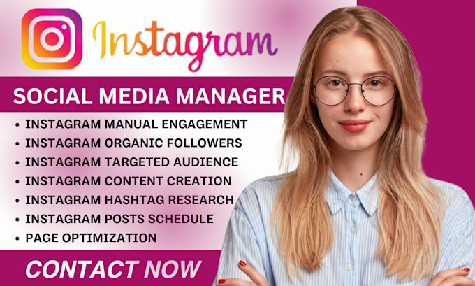 Gig Preview - Be your instagram marketing manager social media manager instagram management