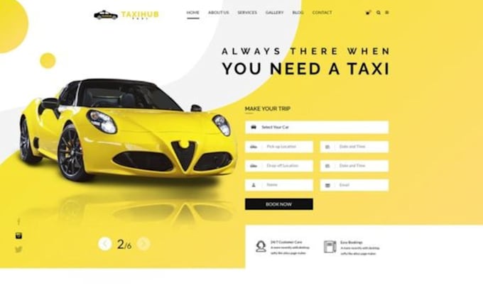 Bestseller - car rental website, car dealership website, taxi booking, automotive website