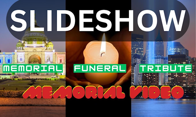 Gig Preview - Do memorial tribute funeral photo slideshow video