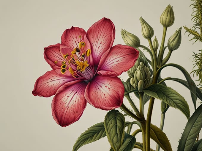 Gig Preview - Draw botanical illustration of plants and flowers