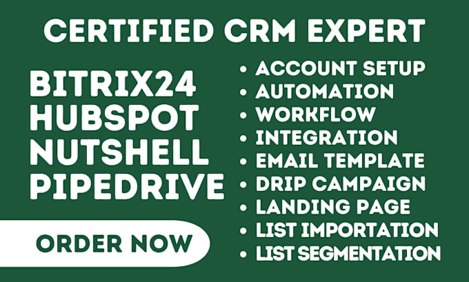 Gig Preview - Hubspot automation nutshell crm bitrix24 campaign pipedrive zapier integration