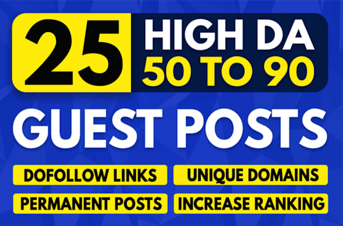 Gig Preview - Do guest posting services blog posting services with permanent dofollow links