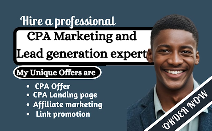 Gig Preview - Do cpa lead generation  cpa offer  cpa affiliate marketing