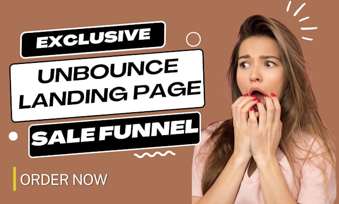 Gig Preview - Unbounce landing page funnel instapage unbounce website design