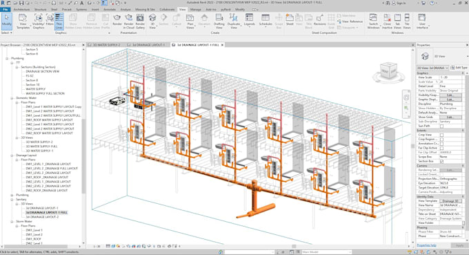 Gig Preview - Do plumbing drafting and design services on revit