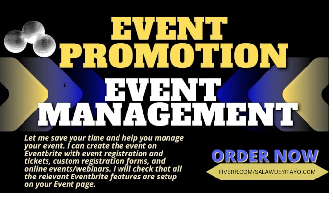 Gig Preview - Do effectively event promotion, marketing, eventbrite, webinar, ticket booking