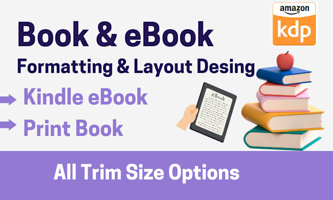 Gig Preview - Do book formatting and layout design for amazon kdp