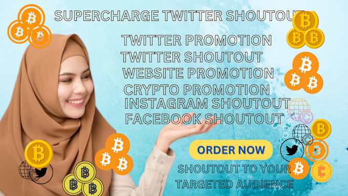 Gig Preview - Shoutout twitter share link website crypto promotion yt to 100m app,ig,fb,etsy