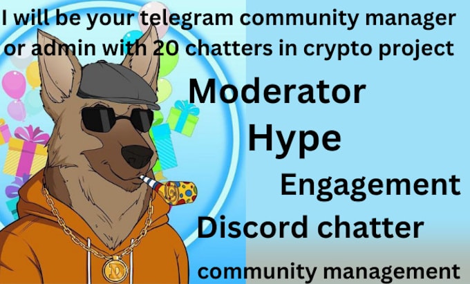 Gig Preview - Active discord chatters, telegram chatters, mod, hyper, fomo with 20 chatters