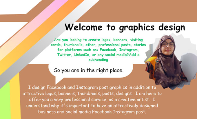 Gig Preview - Be your graphics designer expert of social media design