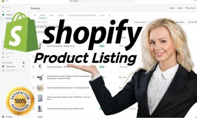 Gig Preview - Do shopify product listing data enter copy paste