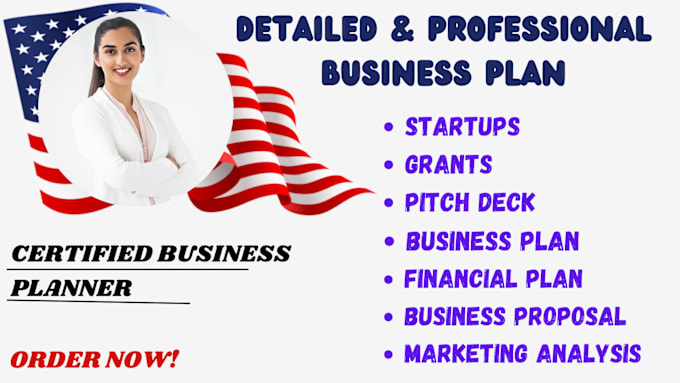 Gig Preview - Develop a detailed business plan, proposal, business plan writer, grants