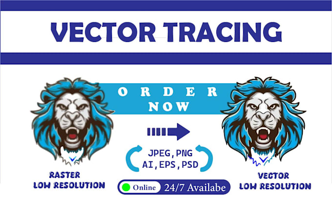 Gig Preview - Do vector tracing, redraw logo and also image tracing