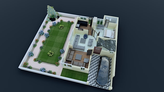 Gig Preview - Create 2d,3d floor plan and rendering in lumion