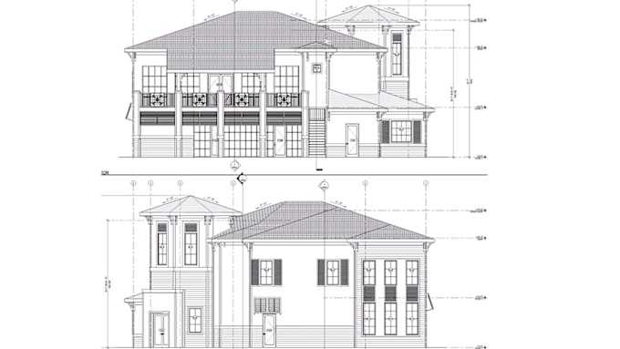 Gig Preview - Do 2d house floor plan, 3d floor plan, section drawing, 2d elevation, roof plan