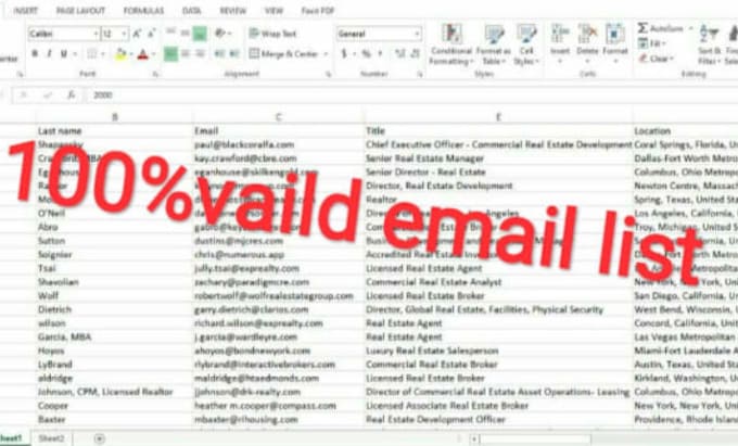 Gig Preview - Find a vaild email list, b2b lead generation using sales navigator