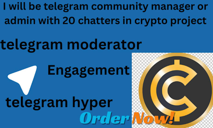 Gig Preview - Active telegram chatter, hype, mod and fomo with 10 chatters in crypto project