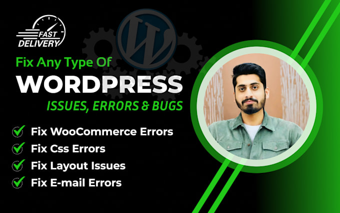 Gig Preview - Fix wordpress website issues errors bugs, responsive,CSS, elementor,divi builder