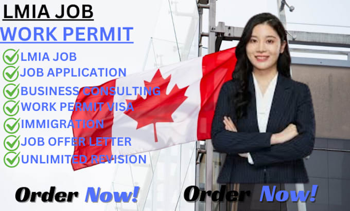 Gig Preview - Secure a work permit visa, job offer, letter, lmia application, work permit