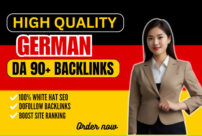 Gig Preview - Provide high authority dofollow SEO german backlinks from 90 da quality sites