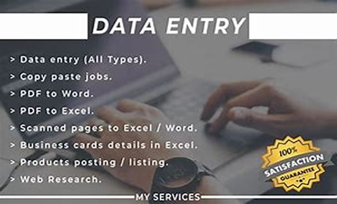 Gig Preview - Data entry,web research,quick task and make it more spicy