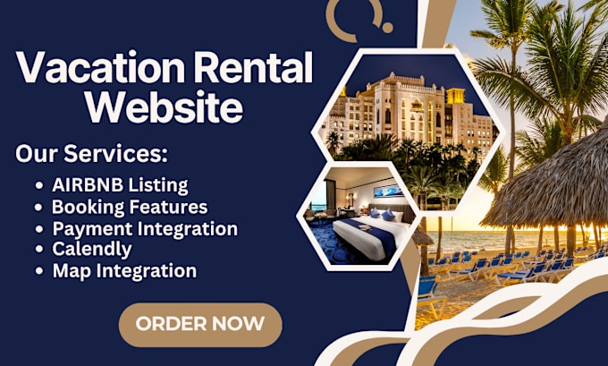 Gig Preview - Build vacation rental website short term rental airbnb property management