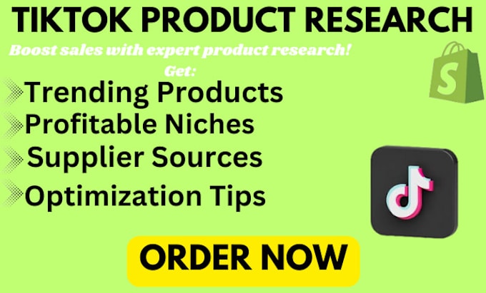 Gig Preview - Do winning product research for tiktok shopify dropshipping