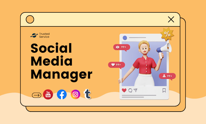 Gig Preview - Be your trusted social media manager