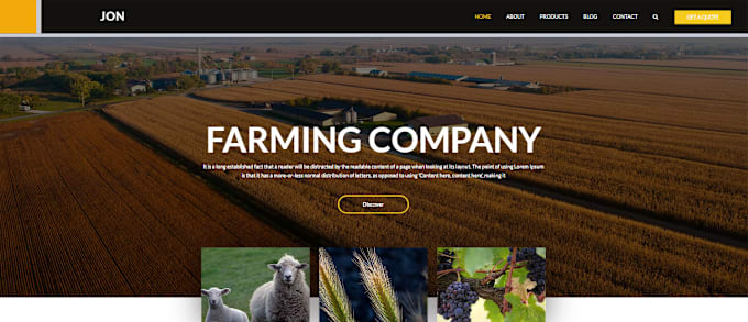 Gig Preview - Farming, landscaping, gardening, plants, farm wordpress website