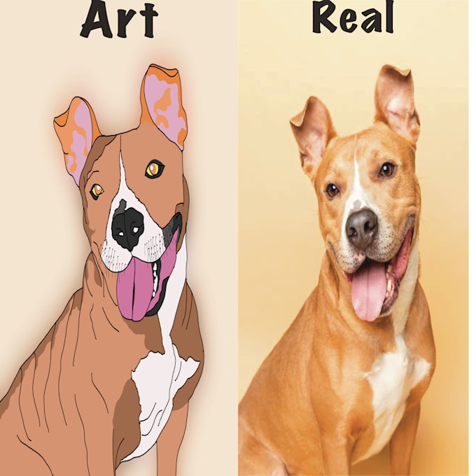 Gig Preview - Hand draw your dog photo line art or painting