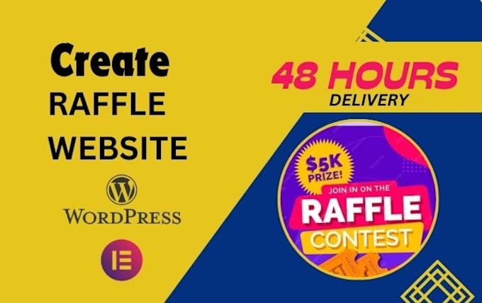 Gig Preview - Create a raffle website, competition, eveevent website