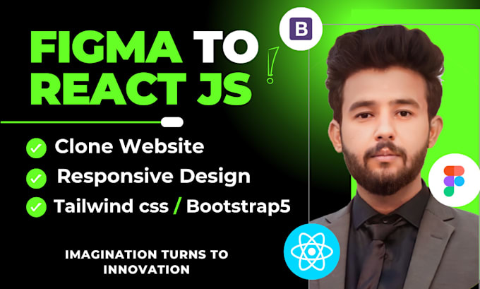 Gig Preview - Copy clone website or landing page using html, css, js and react js next js