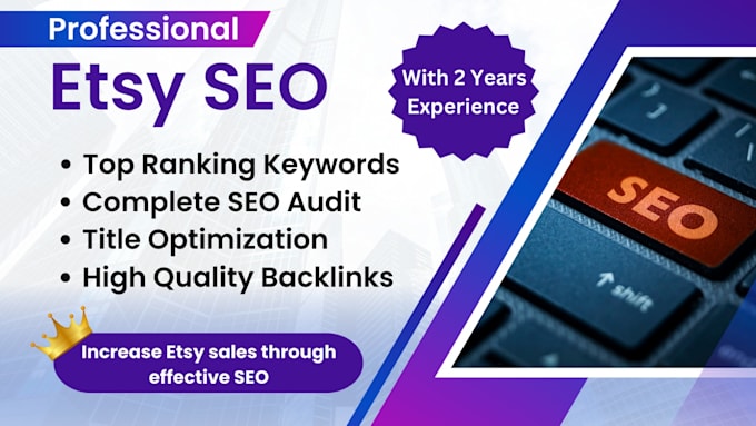 Gig Preview - Boost your sales and rank with etsy SEO