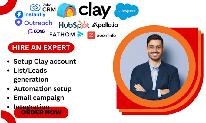 Gig Preview - Setup clay, clay com, hubspot, salesforce, apollo io, zoho