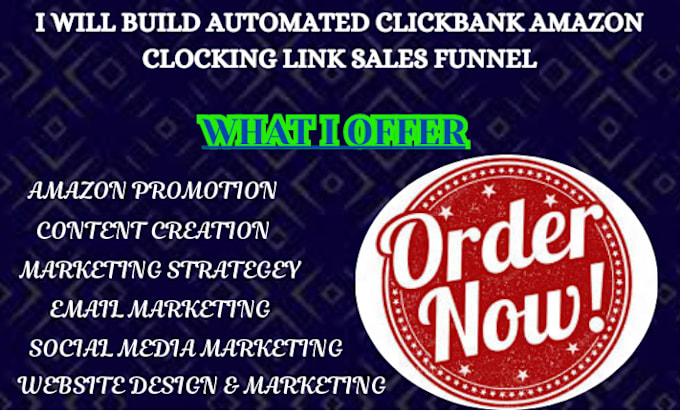 Gig Preview - Build autopilot clickbank amazon clocking link sales funnel