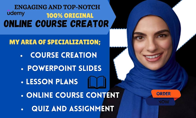 Gig Preview - Create online course content course creation lesson plan ppt slides