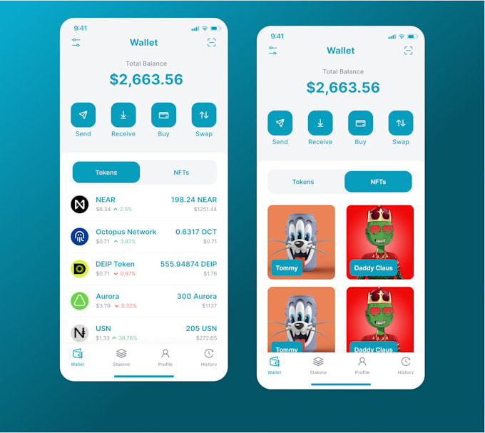 Bestseller - develop wallet app, crypto blockchain website defi dapp crypto wallet app