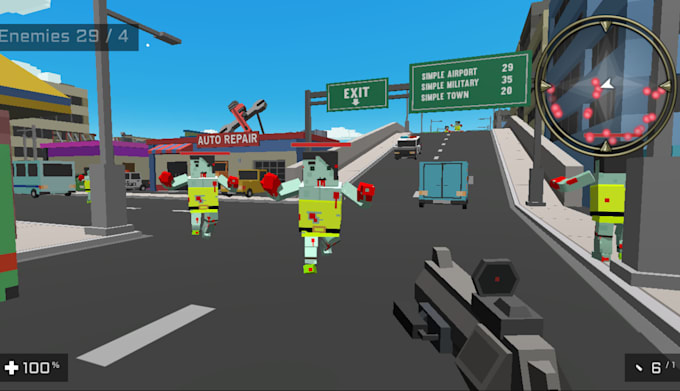 Gig Preview - Shooter game development, unity fps games, unreal engine multiplayer shooter