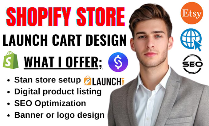 Gig Preview - Create shopify klaviyo dropshipping store design stan store with digital product