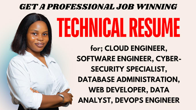 Gig Preview - Write software cloud engineer resume data analyst cybersecurity IT specialist cv