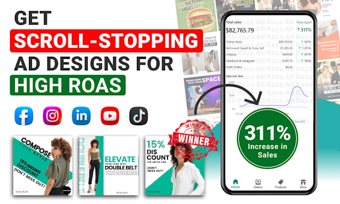 Bestseller - design high converting facebook and instagram ad image creatives