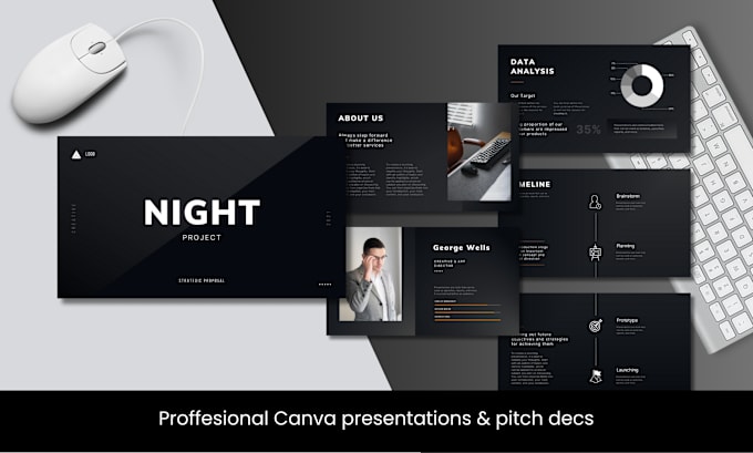 Gig Preview - Design a clean and modern canva and powerpoint presentation