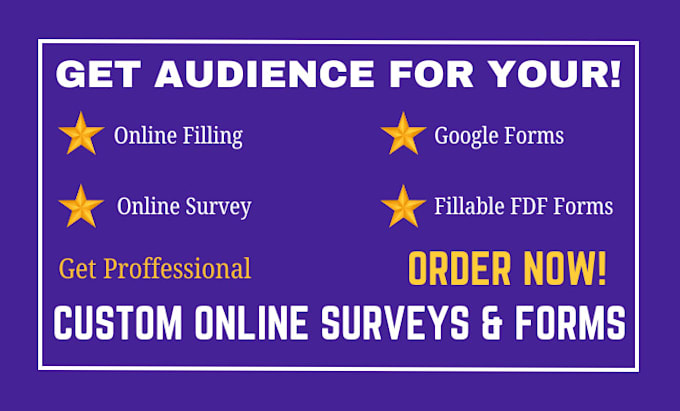 Gig Preview - Create engaging online survey, polls and feedback forms to boost results