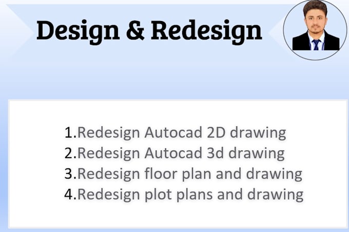 Gig Preview - Redesign 2d,3d autocad drawing