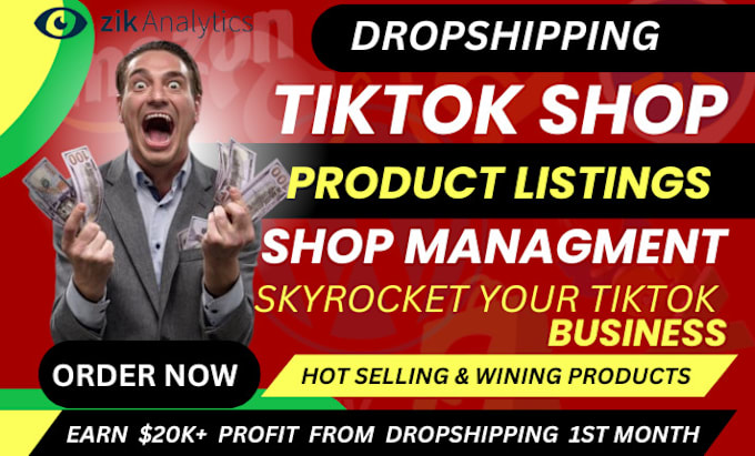 Gig Preview - Do tiktok shop dropshipping seo listings and shop managment