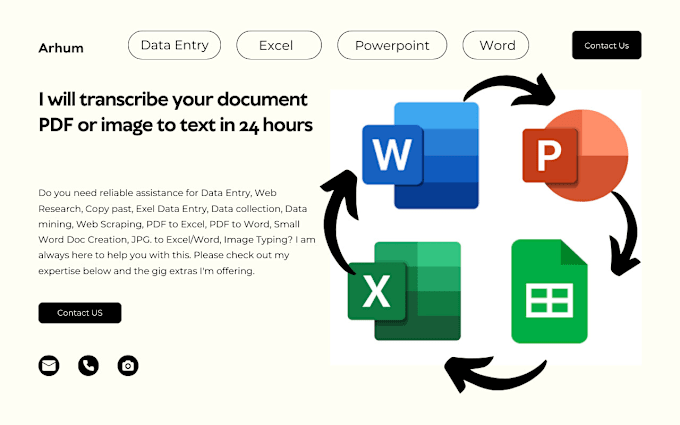 Gig Preview - Transcribe your document PDF or image to text in 24 hours