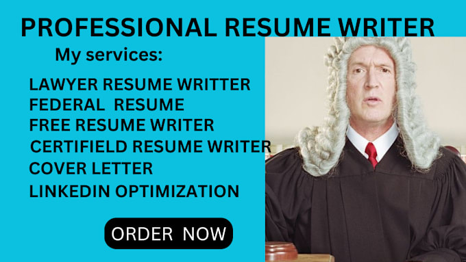 Gig Preview - Write you a professional lawyer resume, paralegal, cover letter