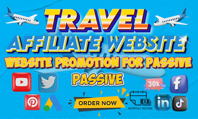 Gig Preview - Build travel affiliate website, promote amazon store tiktok shop, google ads